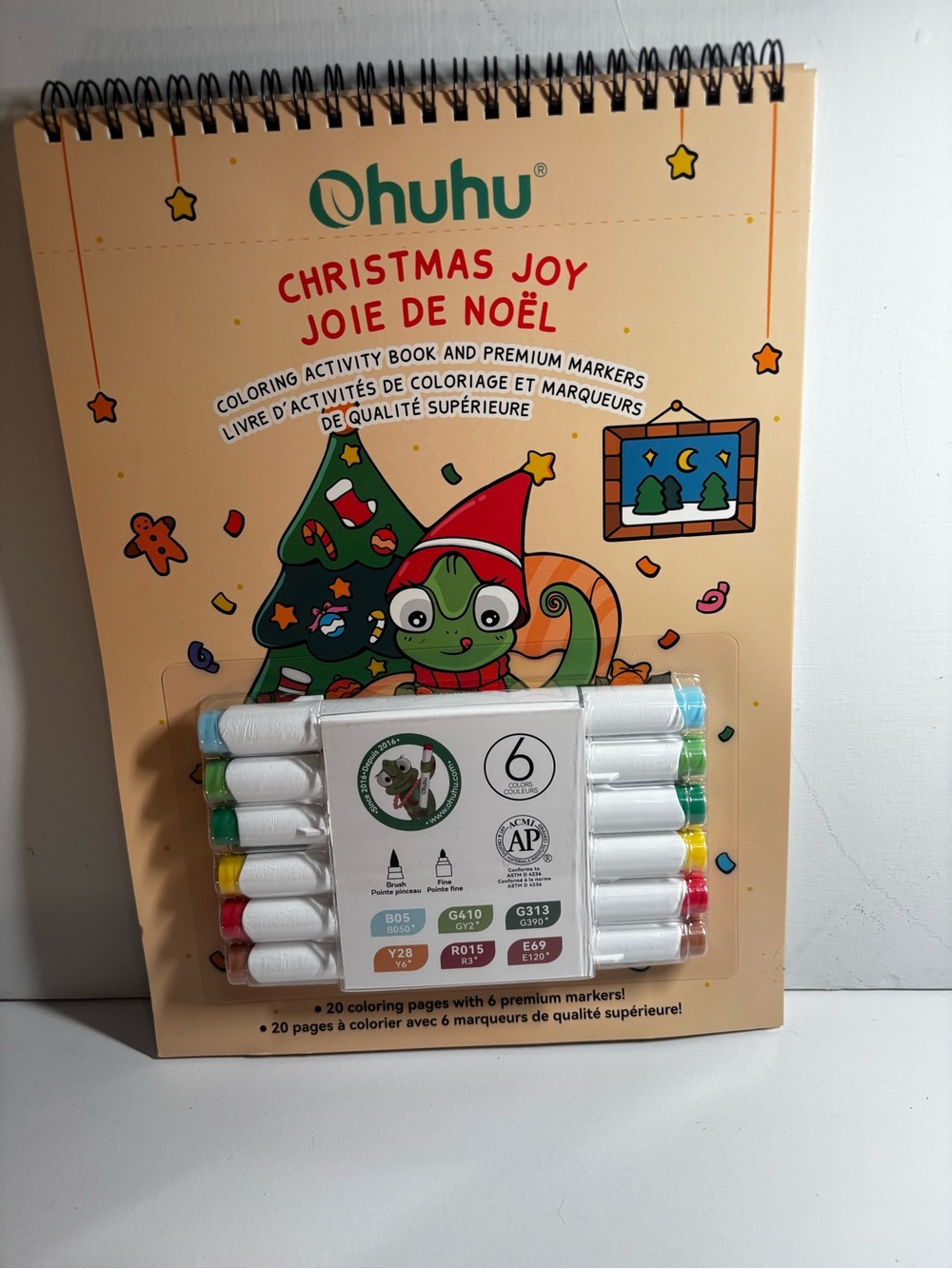 Christmas Joy Coloring Activity Book with Markers